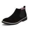 Casual Boots Shoes Man Fashion Casual Men Ankle Chelsea Boots Male Shoes Cow Suede Leather Slip On Motorcycle Shoes Size 47 48