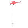 Outdoor Weathervane Red Metal Rotating Airplane Weathervane Wind Direction Indicator for Patio Garden Decor
