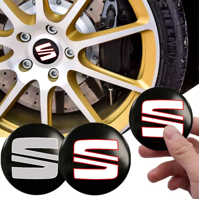 Наклейки на центральные колпачки колес автомобиля Наклейки на колпаки ступиц Для Seat Leon 5f Ibiza 6l 6j Leon 1p Cushion Altea Xl Leon Mk Автоаксессуары