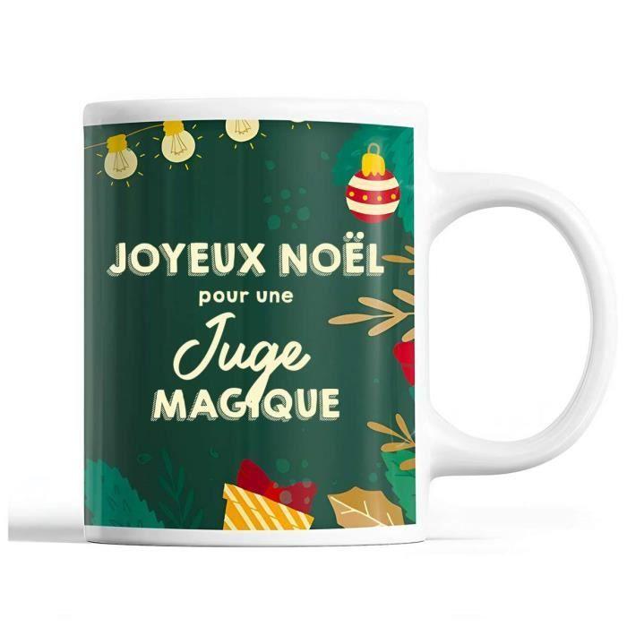 Mug - Tasse Noël Juge Femme - Vert - 325 ml - Résistant Lave-vaisselle & Micro-onde