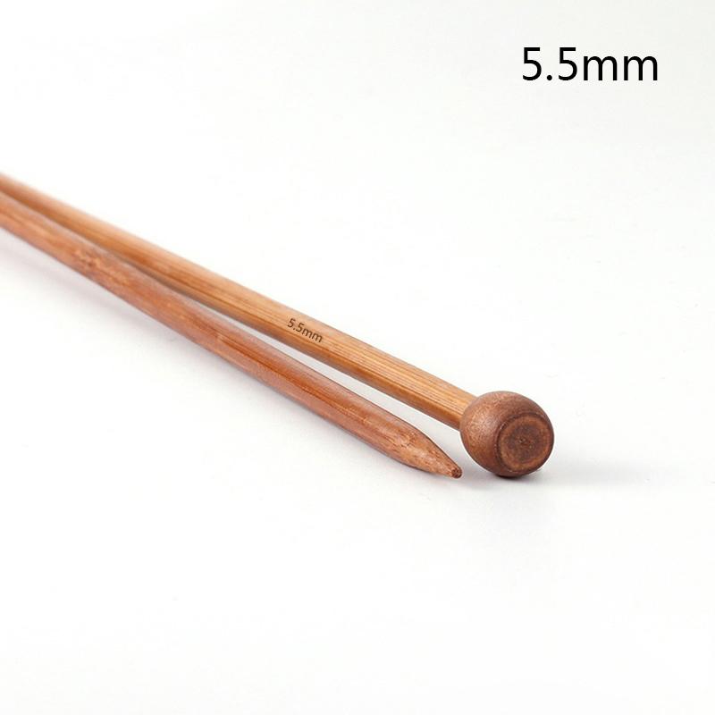 2 Pcs/Lot Wool Weaving Crochet Hook Bamboo Knitting Needle Single-end For Sweater