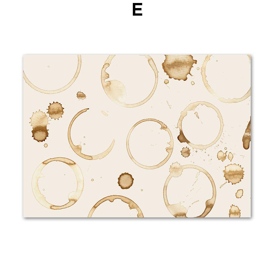 Абстрактная линия кофе Определение Coffea Arabica Wall Art Холст Картины Плакаты и принты Настенные картины Кафе-бар Кухонный декор