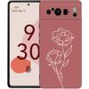 Чехол для телефона Google Pixel 8 7 6 Pro 8A 7A 6A ТПУ Оболочка Мягкий силикон Ударопрочный Черный Чехол Простота Линейный рисунок солнце луна