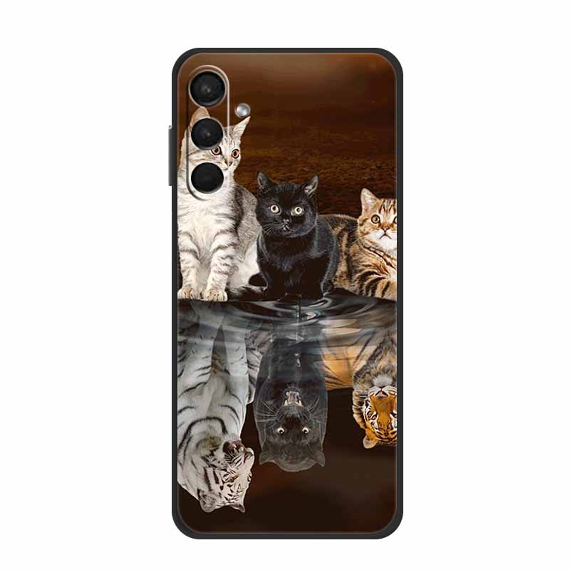 For Samsung A24 Cases A14 A24 A54 A34 5G Lovely Painted Cat Soft TPU Silicon Cover For Samsung Galaxy A54 5G Cover A 24 Bag