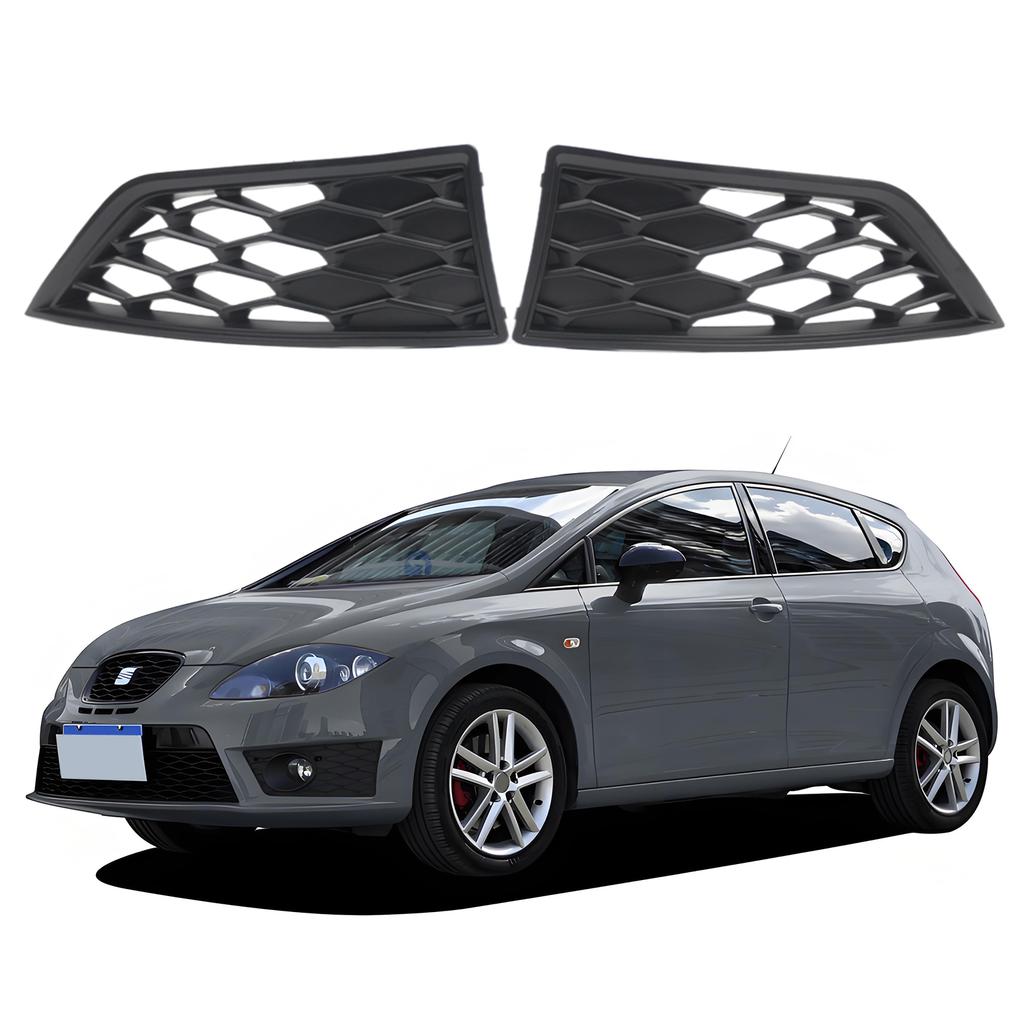 2PCS Side Front Bumper Lower Bezel Grille Front Side Grill Covers Front Bumper Fog Light Cover for SEAT Leon SC ST 5F 2012-2017