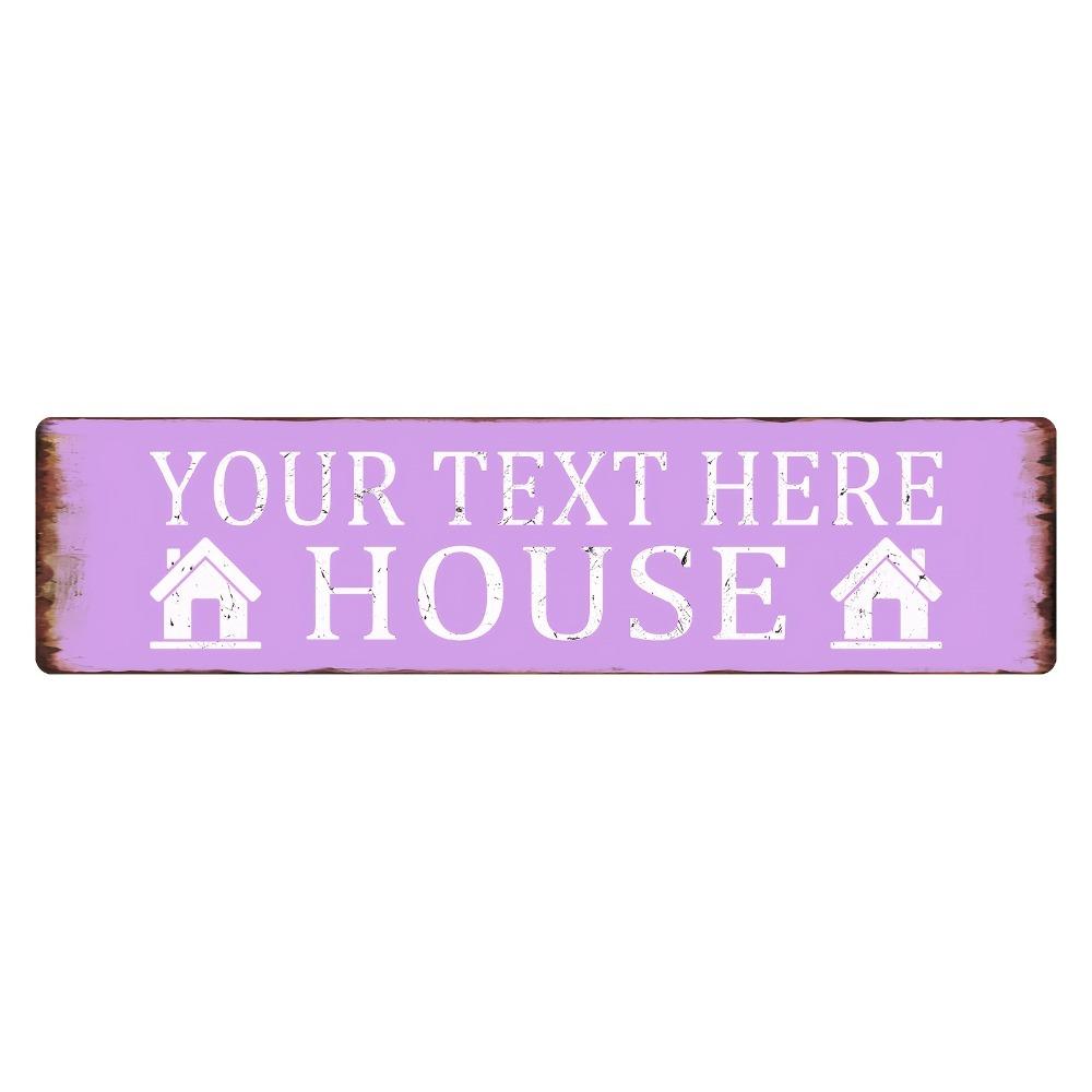 Custom Metal Tin Sign 16x4 Inch Vintage Family Name Plate Retro Aluminum Wall Decor Personalized Home Street Door Plaque