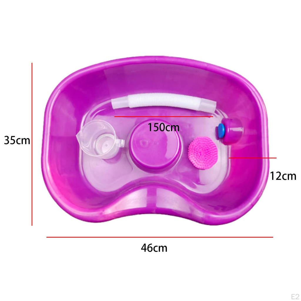 Bedside Shampoo Basin Hair Washing Comfortable Sink Wash Tray with Head Cushion for Bedroom