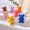 10Pcs/lot Cartoon Bear Animal Miniatures Resin Ornaments Fairy Garden Decoration Moss Terrarium Micro Landscape