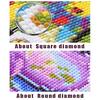 Diamond Painting Cross Stitch Full Round Drill Halloween Pumpkin Light Diamond Embroidery