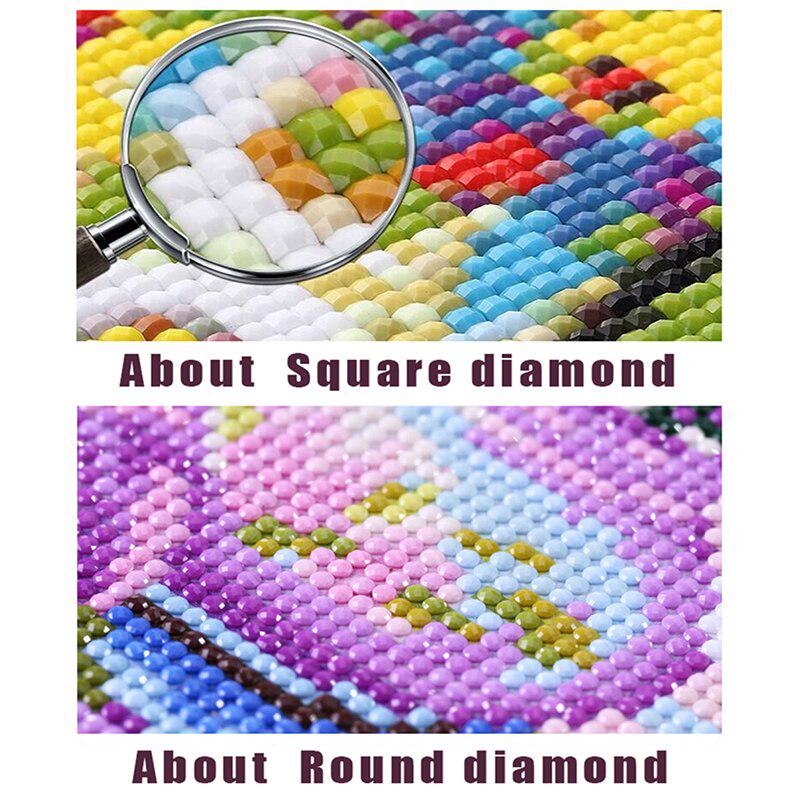 Diamond Painting Cross Stitch Full Round Drill Half Open Door Diamond Embroidery