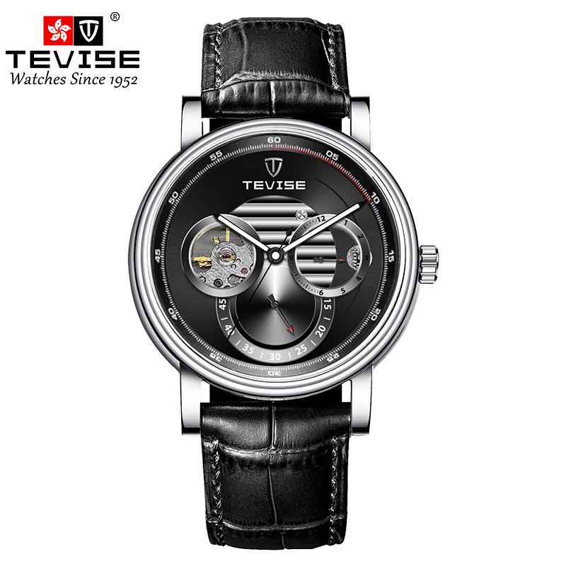 TEVISE Men's Waterproof Luminous Minimalist Automatic Mechanical Watch