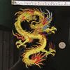 Chinese Style Gold Dragon Cloth Stickers Flying Dragon Embroidery Patch Decal Cheongsam Embroidery