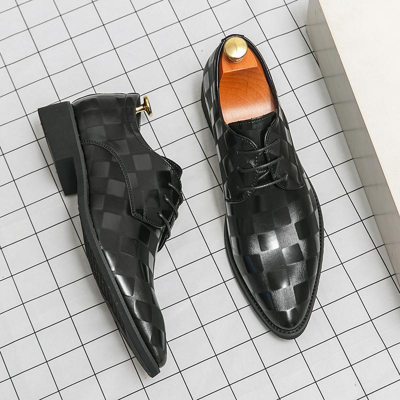 Элегантные мужские повседневные туфли, новые модные брендовые классические повседневные кожаные туфли, горячая распродажа, деловая обувь, мужские туфли-оксфорды на шнуровке