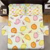 Cartoon Fruit Lemon Pattern Bed Hat Four-piece Bedding Set Bedroom Dormitory Bedding Decoration