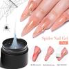 Лак для ногтей Паук Гель для дизайна ногтей Растягивающийся клей для рисования Суперсильный растягивающийся клей для рисования с красочной гелевой пудрой для ногтей