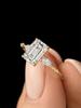 Серебряное кольцо S925, прямоугольное, восьмиугольное, 7*10 мм, 3,5 карата муассанит, высококачественное ювелирное изделие, модное, подходит для подарка