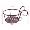 Outdoor Hanging Basket for Plant,Iron Racks Fence Balcony Round Flower Pot Decor,Plant Pots Hanging Planter