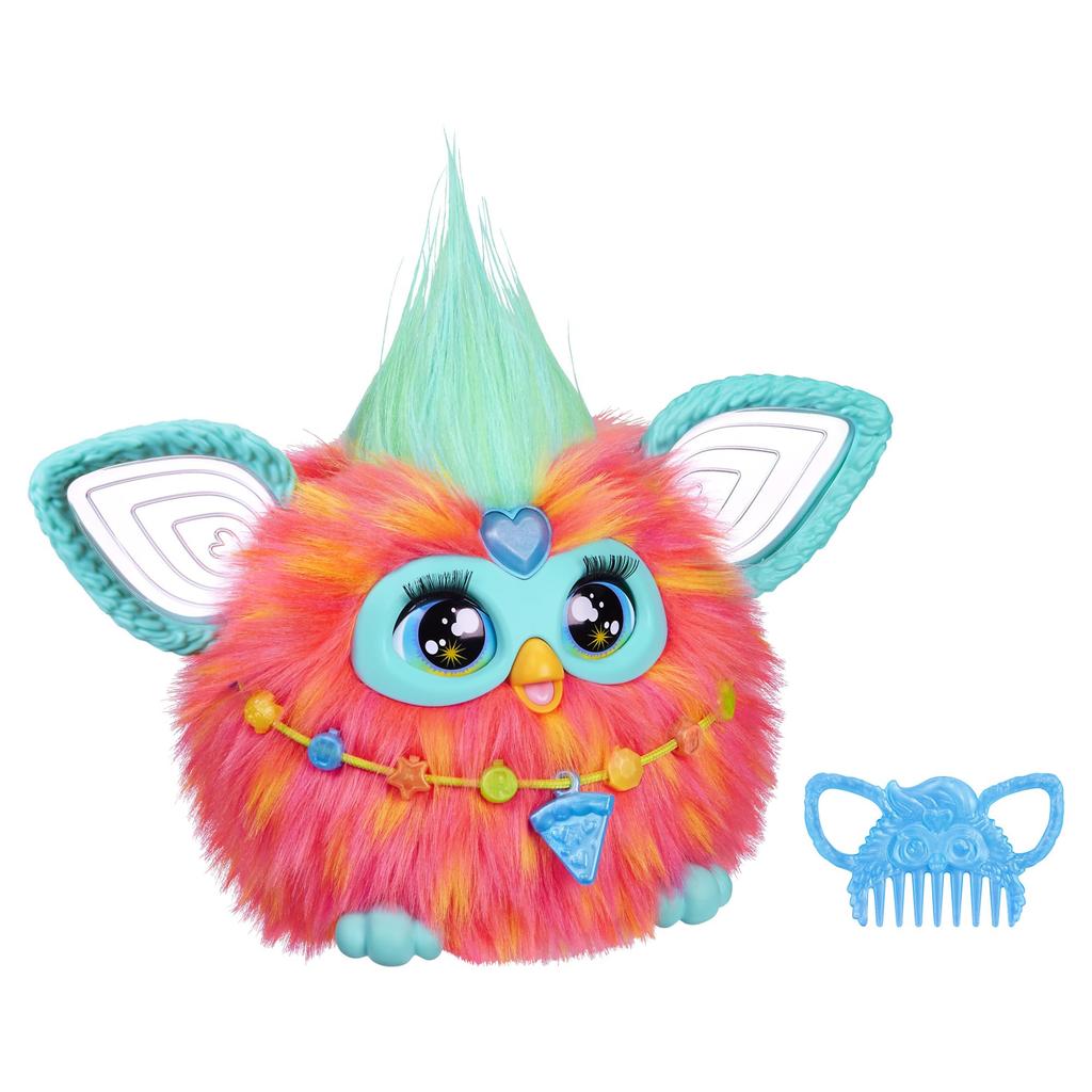 Hasbro Furby Coral Voice-Activated Interactive Toy for Boys and Girls, Ages 6+, Includes 15 Fashion Accessories, Animatronic Electric Plush Toy, F6744