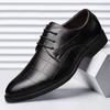 Classic Men'S Leather Shoe Autumn Men Business Dress Shoe British Comfort Casual Social Shoe Male Allmatch Wedding Shoes