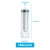 Multifunction 100ml-550ml Syringe Large Capacity With 100cm Hose Pump Measuring Washable Injector For Pet Feeding Oil Glue Fluid