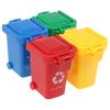 4pcs Simulation 1:12 Dollhouse Mini Trash Can Toy Garbage Truck Cans Curbside Vehicle Bin Toys Kid Simulation Furniture Toy Gift
