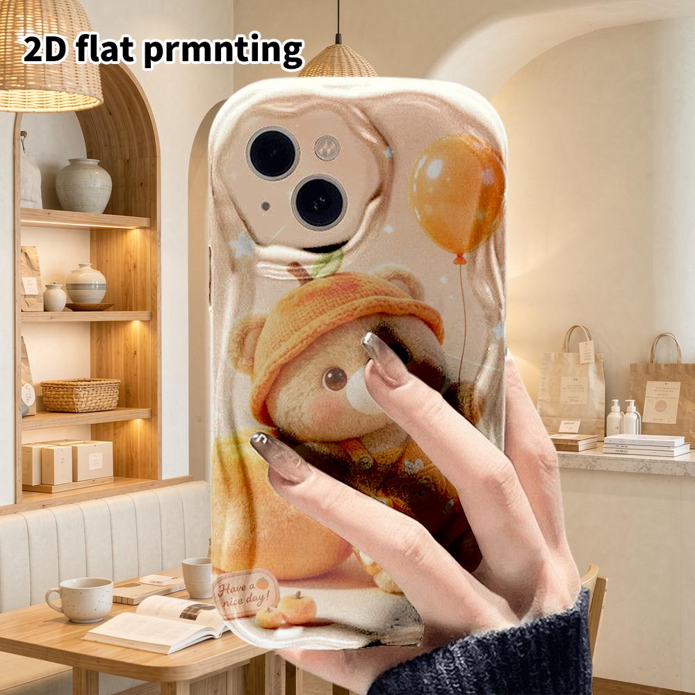Phone Case: 2D flat design suitable for iPhone 18 17 16 15 14 13 Pro film protective case, couple style, warm orange simple design, Christmas and Hall
