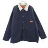 Denim Coverall L Indigo Corduroy Collar Men's Used