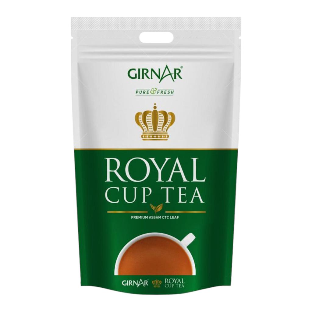 Girnar Royal Cup Tea 1kg Pouch Premium Assam Loose Leaf Vegan Morning Brew Full-Bodied Aroma