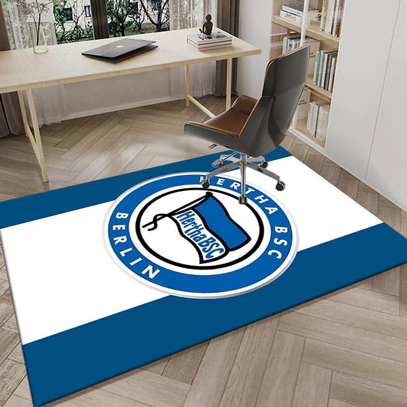 Коврик Hertha Bsc Berlin с гербом, Коврик для офиса, Коврик под стул, Декоративный ковер, Коврик для гостиной, спальни, Большой размер, Подарки для фанатов, Рождественские подарки