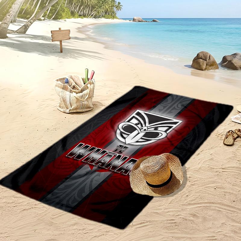 Пляжное полотенце с принтом Wigan Warriors Мягкое Портативное Быстросохнущее?Сухое полотенце для бассейна, летнего отпуска, активного отдыха на природе