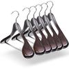 PARACHASE Wooden Clothes Hangers, Set of 6, for Suits, Jackets, and Coats, Men's and Women's, Non-Slip, 360-Degree Rotation