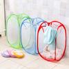 Folding Laundry Hamper Cartoon Pop Up Basket Open Mesh Laundry Dirty Sorting Basket Kids Toys Sundrie Home Storage Box Pouch