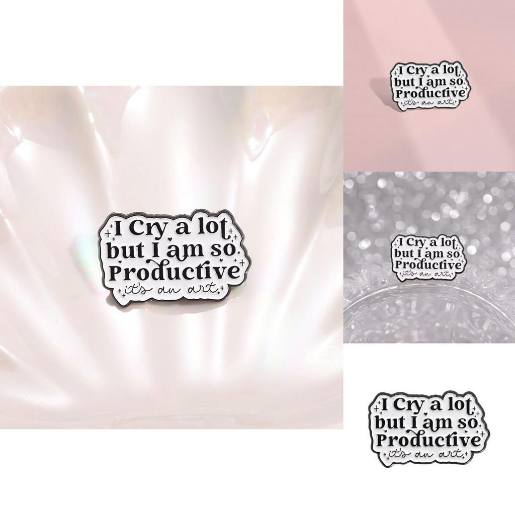 Artistic Black Stylish Letter Brooch Quirky Cartoon Design Versatile Metal Accessory Pin