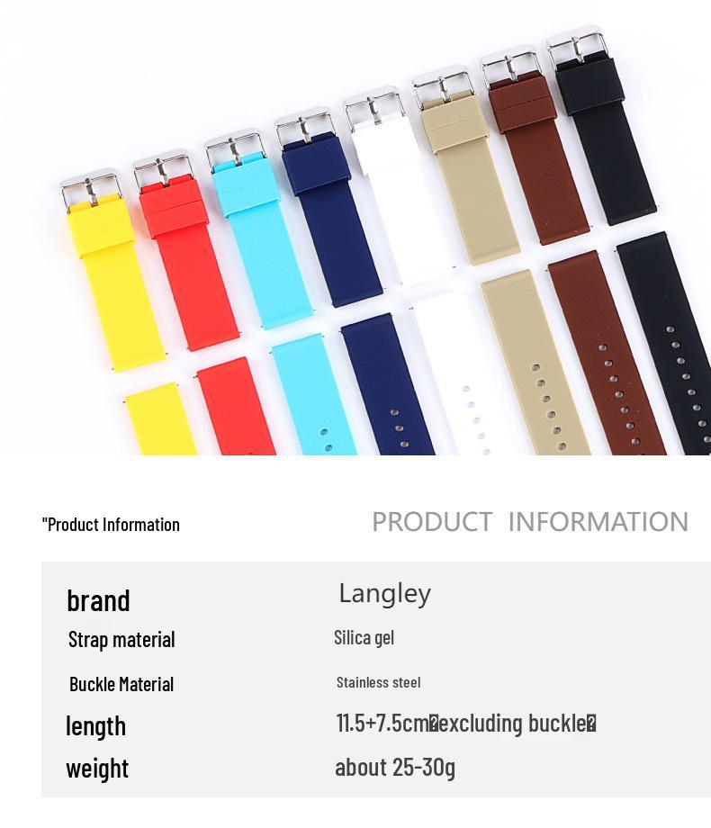 Многоцветный водонепроницаемый силиконовый ремешок для смарт-часов с быстросъемными шпильками размеров 16/18/20/22/24 мм
