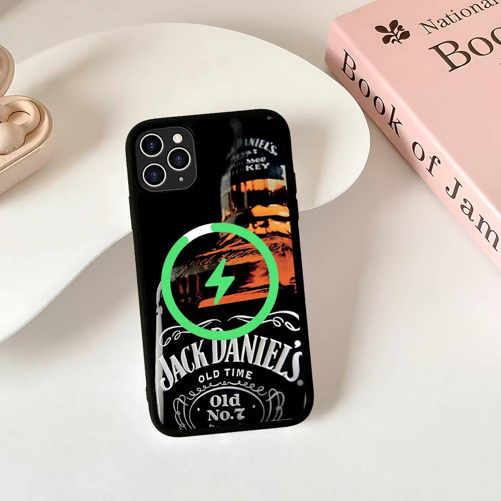 Classic Whiskey Logo J-Jack D-DanielS Phone Case For IPhone 16 15 14 13 12 11 17 Pro Max Plus Magnetic Wireless Cover