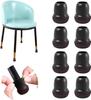8PCS Chair Leg Floor Protectors with Thick Wrap Felt Pads Silicone Furniture Leg Covers Black Table Feet Cups To Protect Caps