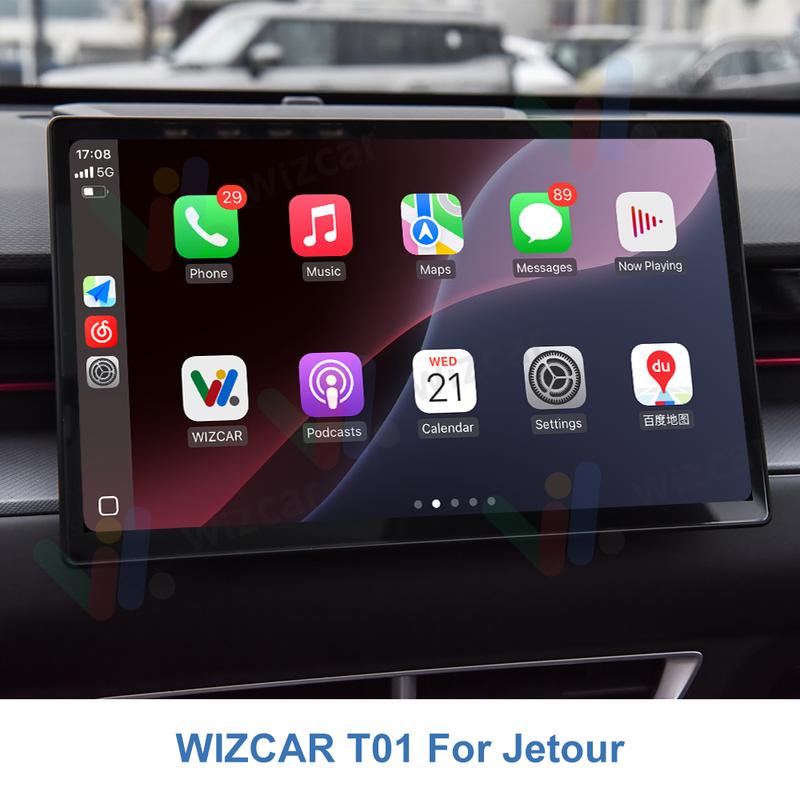Jetour Dashing X70 Plus X90 WIZCAR T01 Поддержка мультимедиа Google Waze Карты Spotify Музыка На базе CarbitLink И EasyConnection