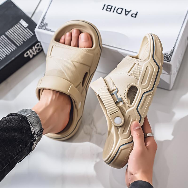 New Men's Outdoor Sandals Slippers Beach Comfortable Soft Slides Clogs Men Casual Shoes Garden Shoes Men Beach Sandals Big Size