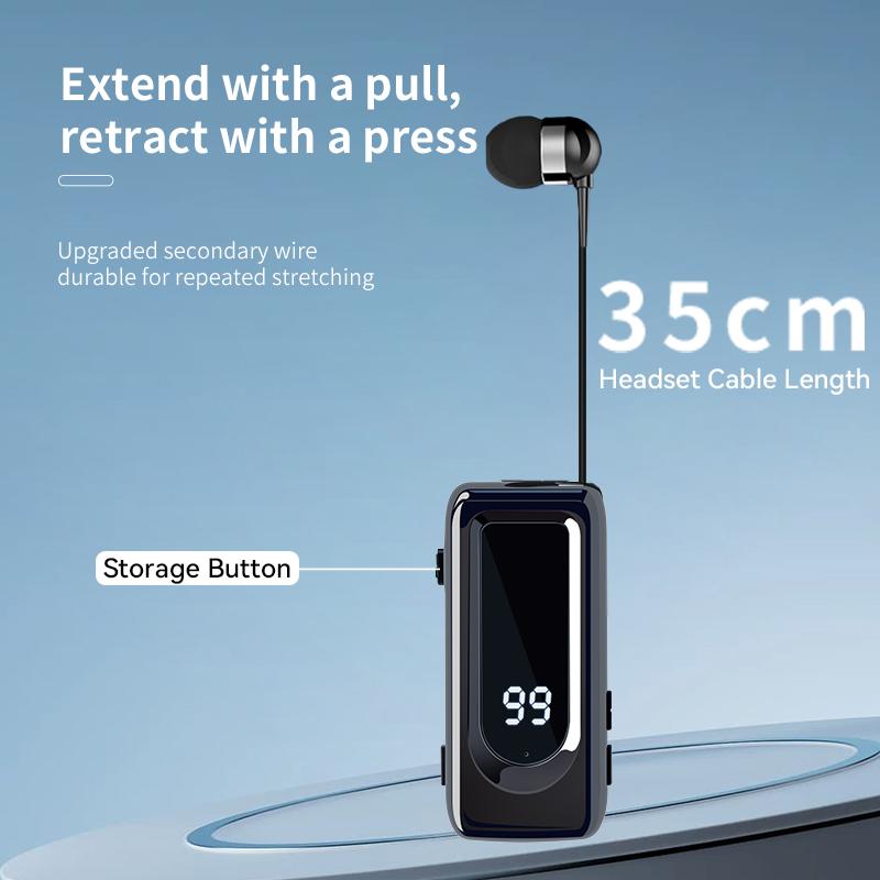 D70Pro Петличные Бизнес Bluetooth 5.4 Наушники Время разговора/музыки 36 часов Светодиодный цифровой дисплей С микрофоном Гарнитура с шумоподавлением