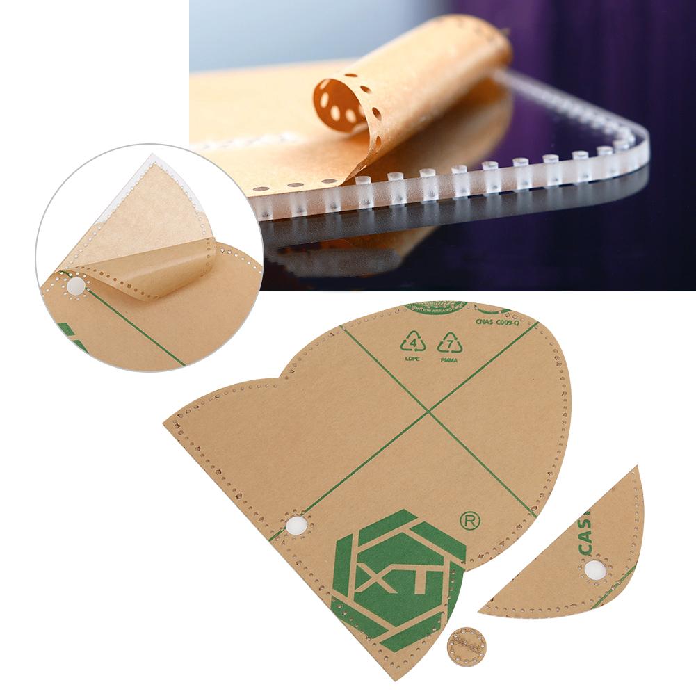 Hand Made Leather Template Set Transparent Acrylic Mouse Case Craft Tool