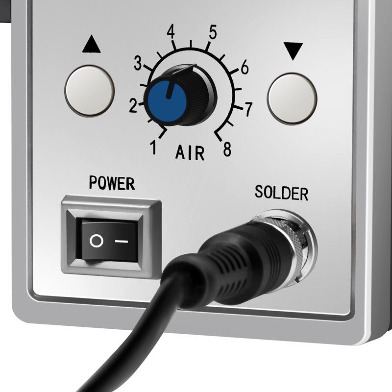 Цифровая паяльная станция с горячим воздухом 858D, с регулировкой температуры, 110 В/220 В, идеально подходит для ремонта SMD-компонентов и мобильных телефонов.