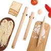 Small Wooden Dumpling Skin Rolling Pin - Unpainted Beech Wood Baking Tool