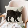 Throw Pillowcase with Hidden Zipper Wear Resistant Washable Non-Fading Animal Dog Print Cushion Cover Pillowslip