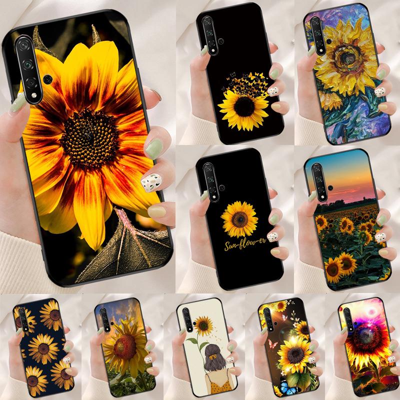 Красивый Желтый Подсолнух Для Huawei Nova 12i 12s 7i 8i 11i 9 10 SE Y90 Y60 Y70 Y72 Y61 Y91 P30 P40 Lite P60 Pro Чехол
