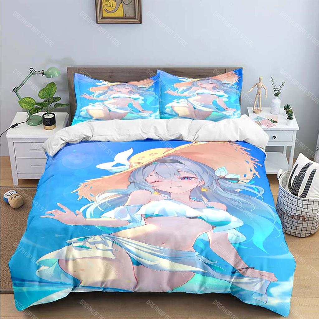 Модные Сексуальные Аниме Принт Комплекты Постельного Белья Постельные Принадлежности Комплект Пододеяльник Комплект Одеяла Комплект Постельного Белья Подарок для Взрослых