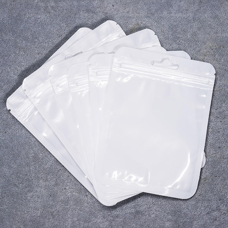 100pcs Macaroon Candy Colors Jewelry Bags For Necklace Earrings Ring Hair Clip Travel Plastic Jewelry Package Storage Bag