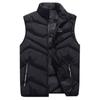 Men  Winter Fashion Stand Collar Color Waistcoat Vest Jacket Top Coat