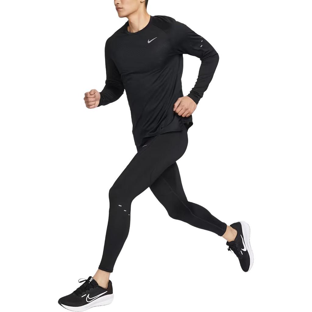 Nike Мужские дышащие тайтсы для бега Dri-Fit Stride Solid с влагоотведением IF2053-010