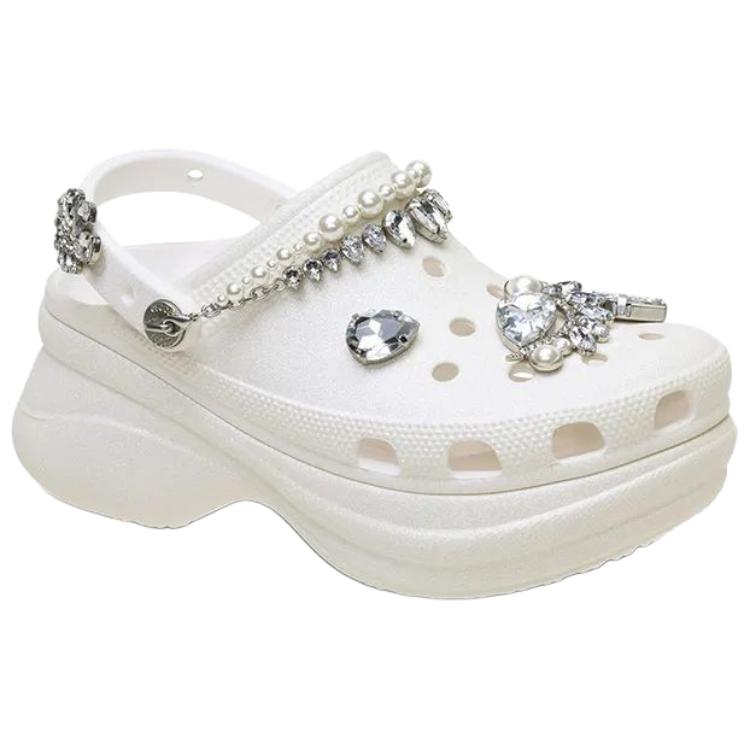 Crocs Fashionable Comfortable Hole Shoes Whale Women Shoes White 211978-100