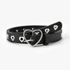 Fashion Metal Buckle PU Leather Leisure Waistband Waist Belt Dress Jeans Belt Heart Pin Waist Belts